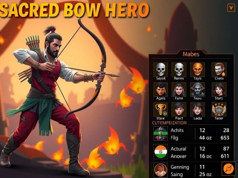 Sacred Bow Hero gameplay screenshot showing archery combat